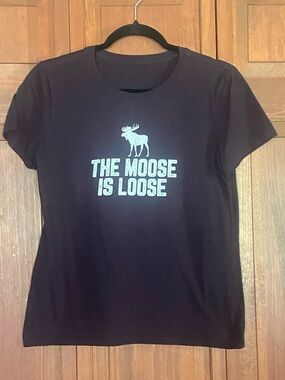 Women’s Black Graphic Tee - The Moose Is Loose
